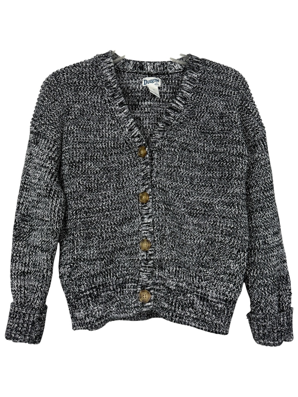 Duluth Trading Co Chunky Cotton Knit Button Cardigan